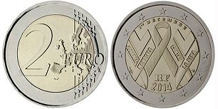 монета Франция 2 евро 2014