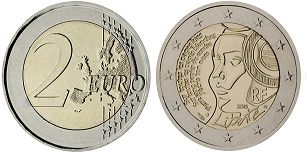 монета Франция 2 евро 2015