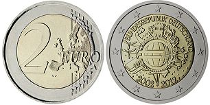 монета Германия 2 евро 2012