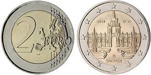 монета Германия 2 евро 2015