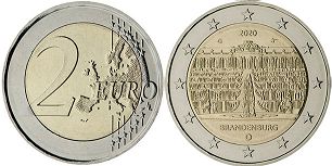 монета Германия 2 евро 2020