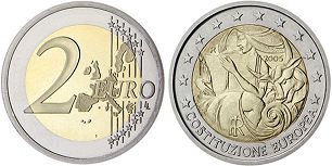 монета Италия 2 евро 2005