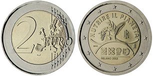 монета Италия 2 евро 2015