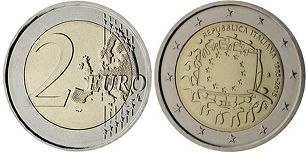монета Италия 2 евро 2015