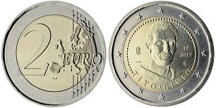 монета Италия 2 евро 2017