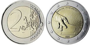 монета Мальта 2 евро 2011