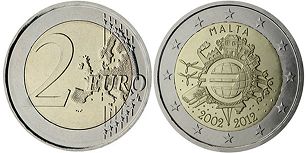 монета Мальта 2 евро 2012