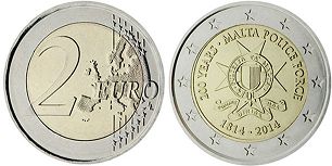монета Мальта 2 евро 2014