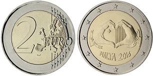 монета Мальта 2 евро 2016