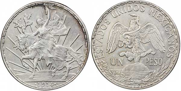 Мексика 1 песо 1914