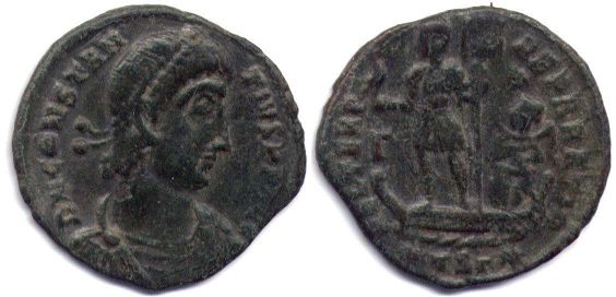 монета Рим Констанций II