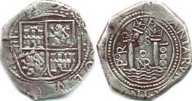 4 реала 1666 года Нуэво Рейно