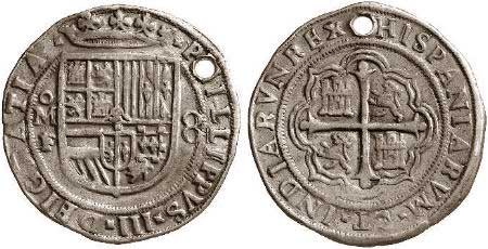 8 реалов Мексики, королевские