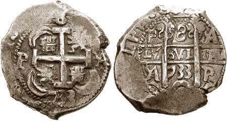 Потоси 8 реалов «Столпы и волны»