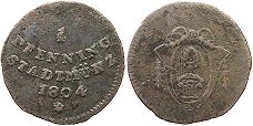 монета Аугсбург 1 пфеннинг 1804