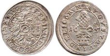 монета Аугсбург 1/2 батцена 1625
