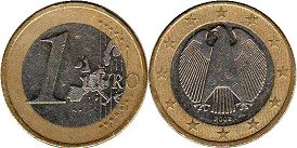 монета Германия 1 евро 2002