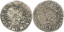 монета Бремен 3 грота 1672