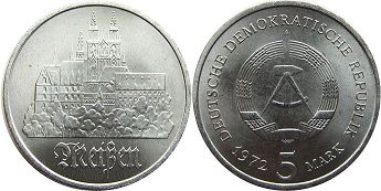 монета ГДР 5 марок 1972