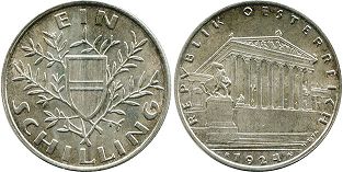 монета Австрия 1 шиллинг 1924