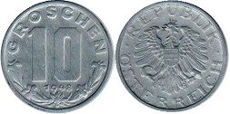 монета Австрия 10 грошенов 1948