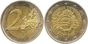 монета Австрия 2 евро 2012