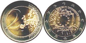 монета Австрия 2 евро 2015