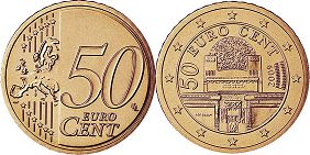 монета Австрия 50 евро центов 2003