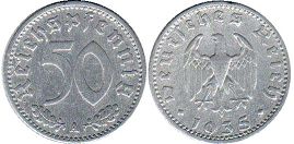 монета фашистская Германия 50 пфеннигов 1935