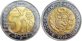 Peru 5 soles 2016