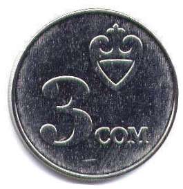 монета Кыргызстан 3 som 2008
