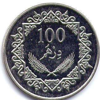 монета Ливия 100 dirhams 2009