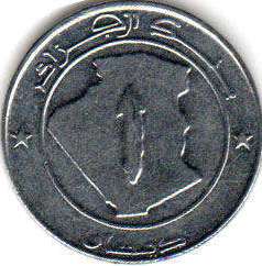 монета 1 dinar Алжир 2002