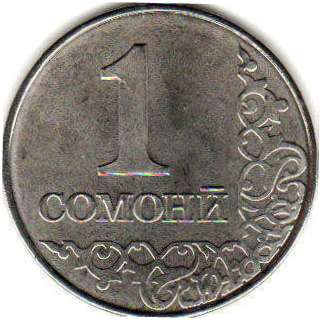 монета Таджикистан 1 somoni 2011