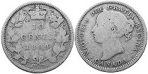 монета Канада 10 центов 1899