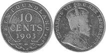 монета Ньюфаундленд 10 центов 1903