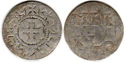 монета Пуатье денье 898-922