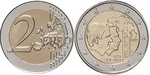 монета Бельгия 2 евро 2021