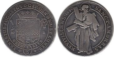 монета Брауншвейг-Люнебург 1/3 талера 1690
