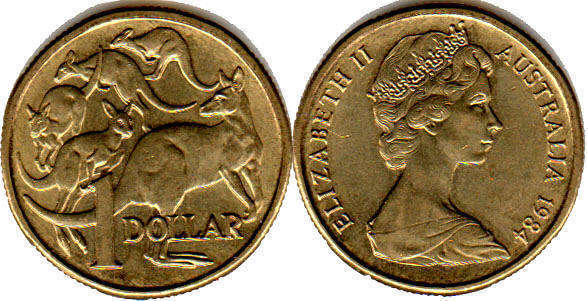 Австралия монета 1 доллар 1984 Elizabeth II