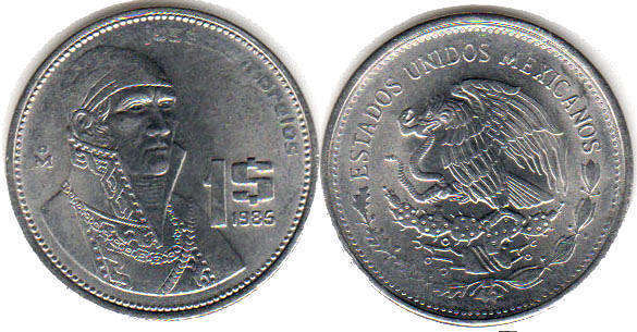 Мексика монета 1 песо 1986