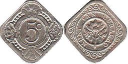 монета Кюрасао 5 центов 1948