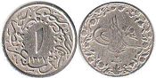 монета Египет 1/10 куруша 1910