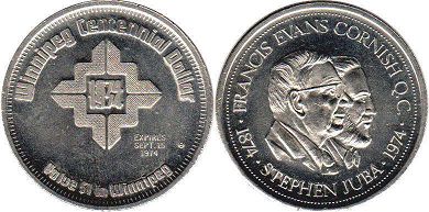 монета Канада 1 доллар 1974