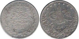монета Египет 5 курушей 1898