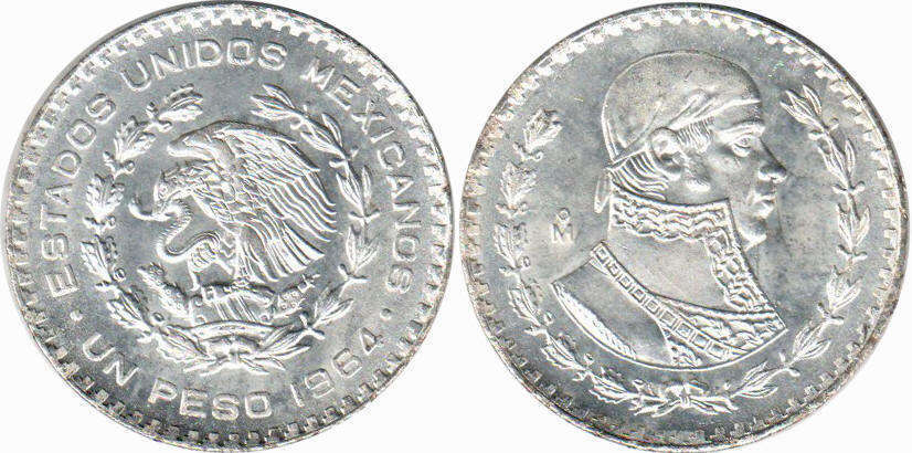 Мексика монета 1 песо 1964