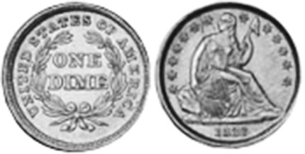 США монета 1838