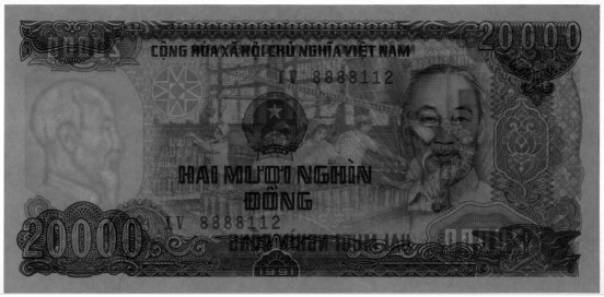 Вьетнам 20 000 донгов 1991 banknote, 20000₫, watermark Вьетнам 20 000 донгов 1991 banknote, 20000₫, watermark
