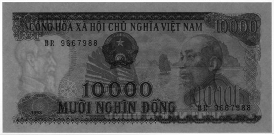 Вьетнам 10000 Донг 1993 banknote, watermark Вьетнам 10000 Донг 1993 banknote, watermark