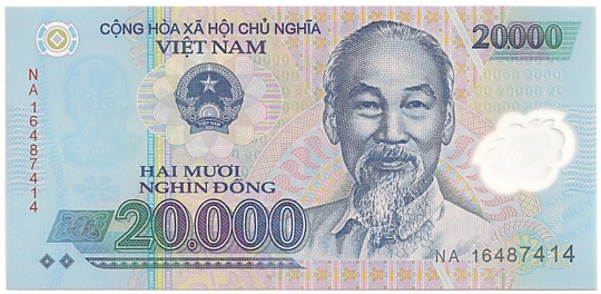 Вьетнам Полимерные 20 000 донгов 2016 banknote, 20000₫, лицо Вьетнам Полимерные 20 000 донгов 2016 banknote, 20000₫, лицо